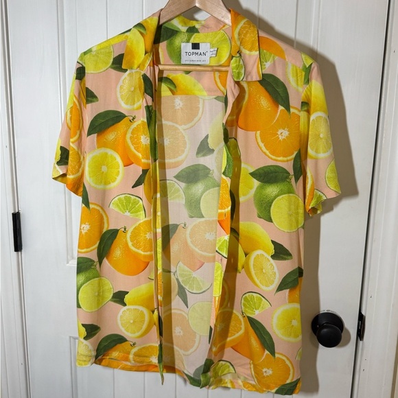 Topman Citrus and Lime Print Men's Shirt - Picture 2 of 7